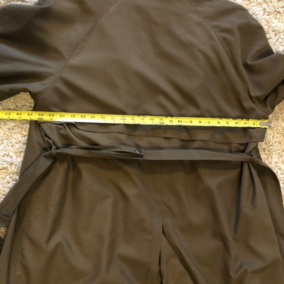 KASPER Sz 40R Army Green Trench Coat w/Removable Wool Lining - Picture 9 of 9